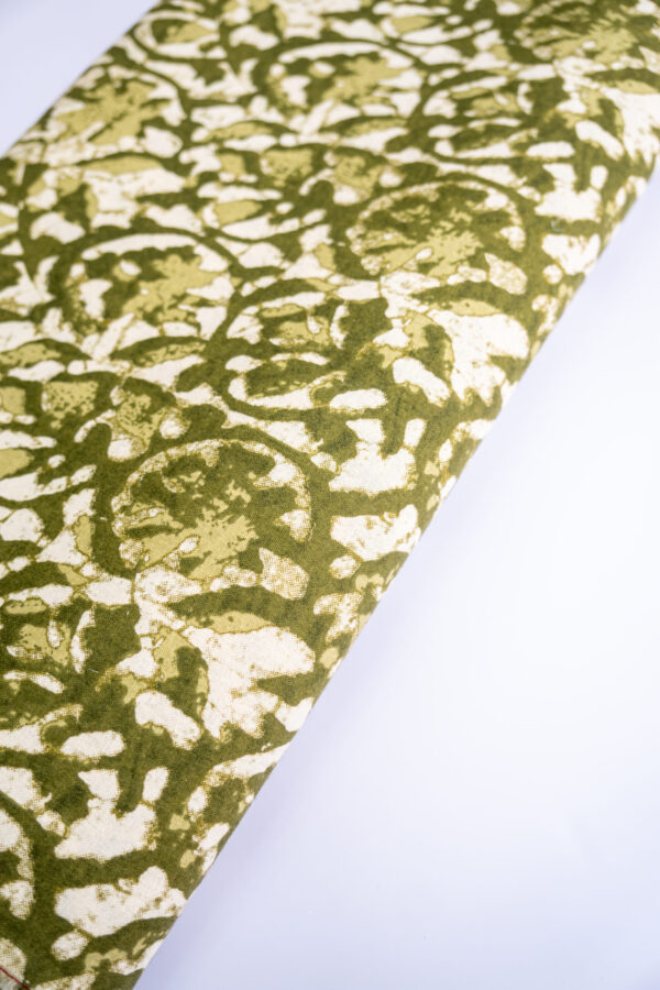 Flex Cotton Block Print Green - Image 2