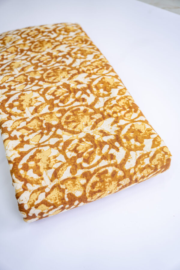 Flex Cotton Block Print Yellow - Image 3