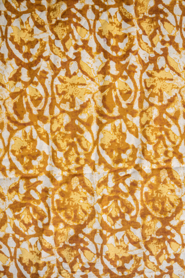 Flex Cotton Block Print Yellow - Image 4