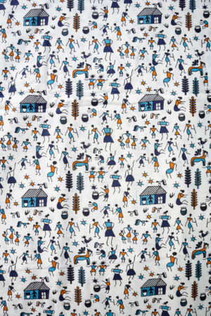 Cotton Kalamkari Print Blue