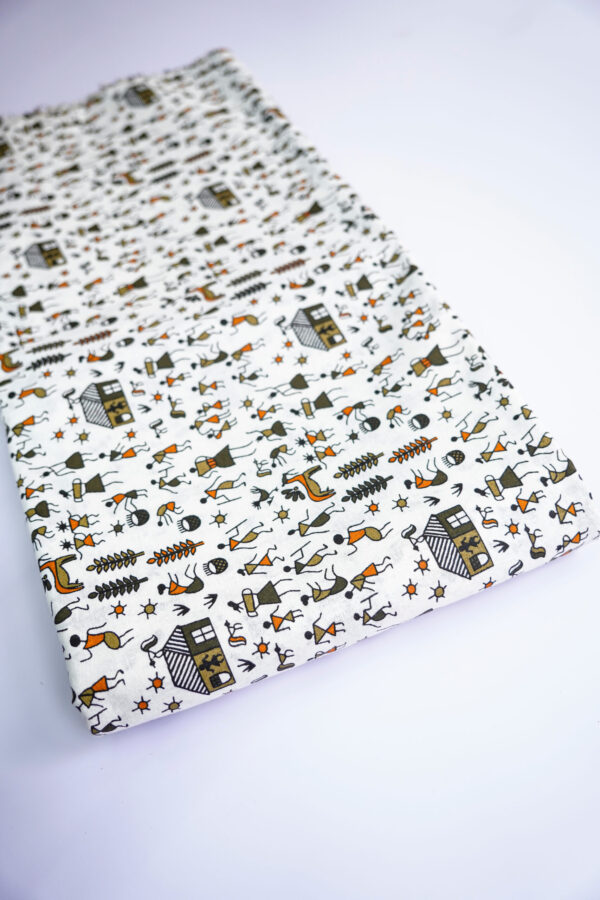 Cotton Kalamkari Print Green - Image 3