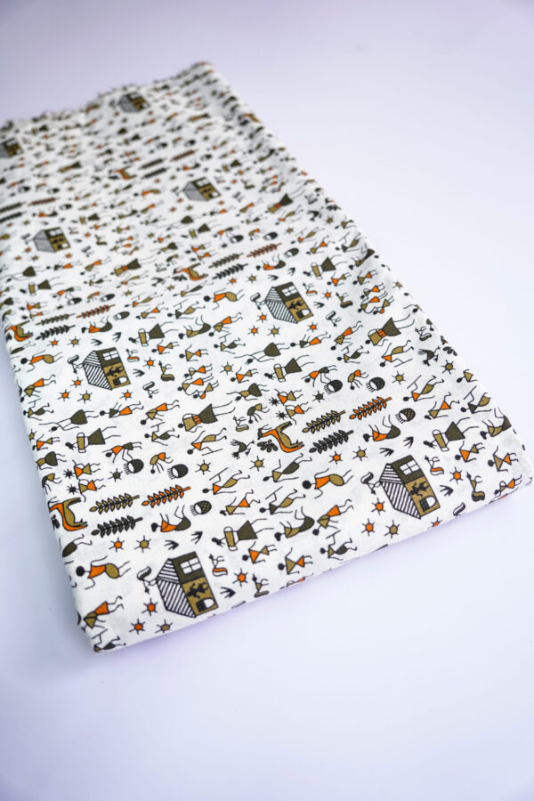 Cotton Kalamkari Print Green - Image 4