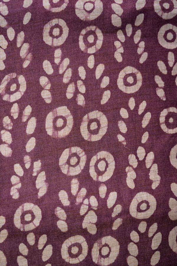 Cotton Batik Print Burgandi Color - Image 2
