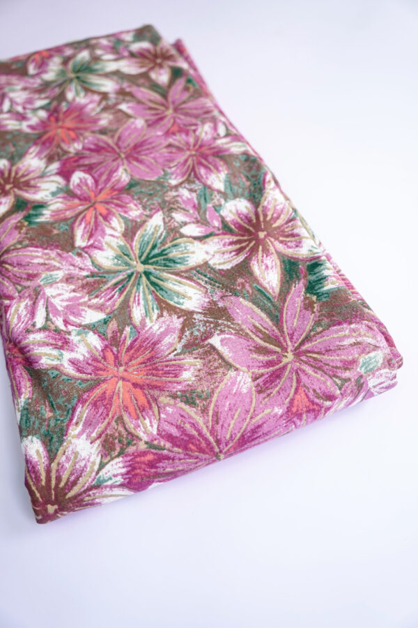 Cotton Kalamkari Print Dark Pink - Image 2